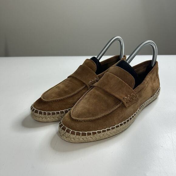 Vince Daria Espadrille Loafer Women’s 8 M Brown Suede Slip On Shoe Casual - Picture 1 of 9